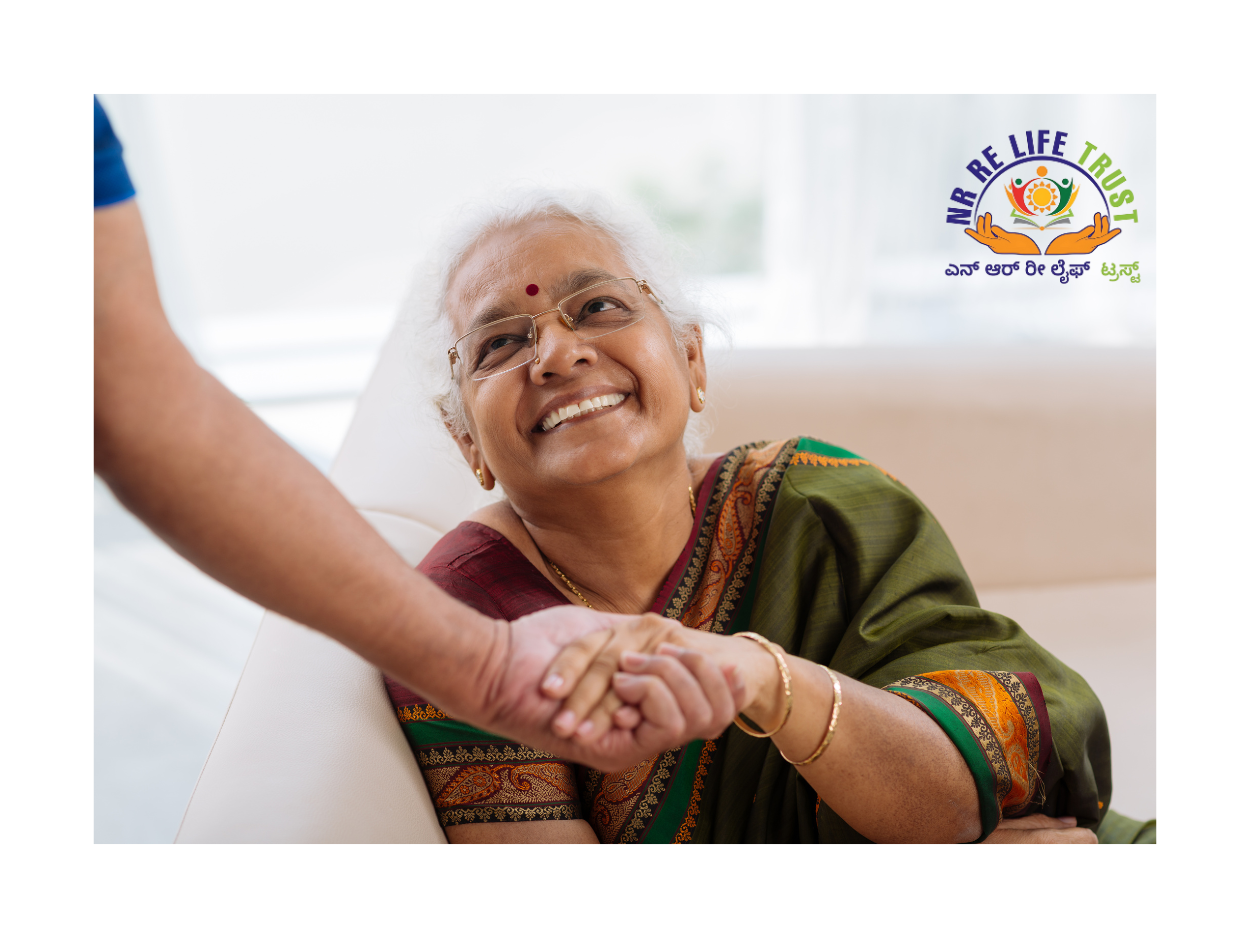 Elderly person smiling
