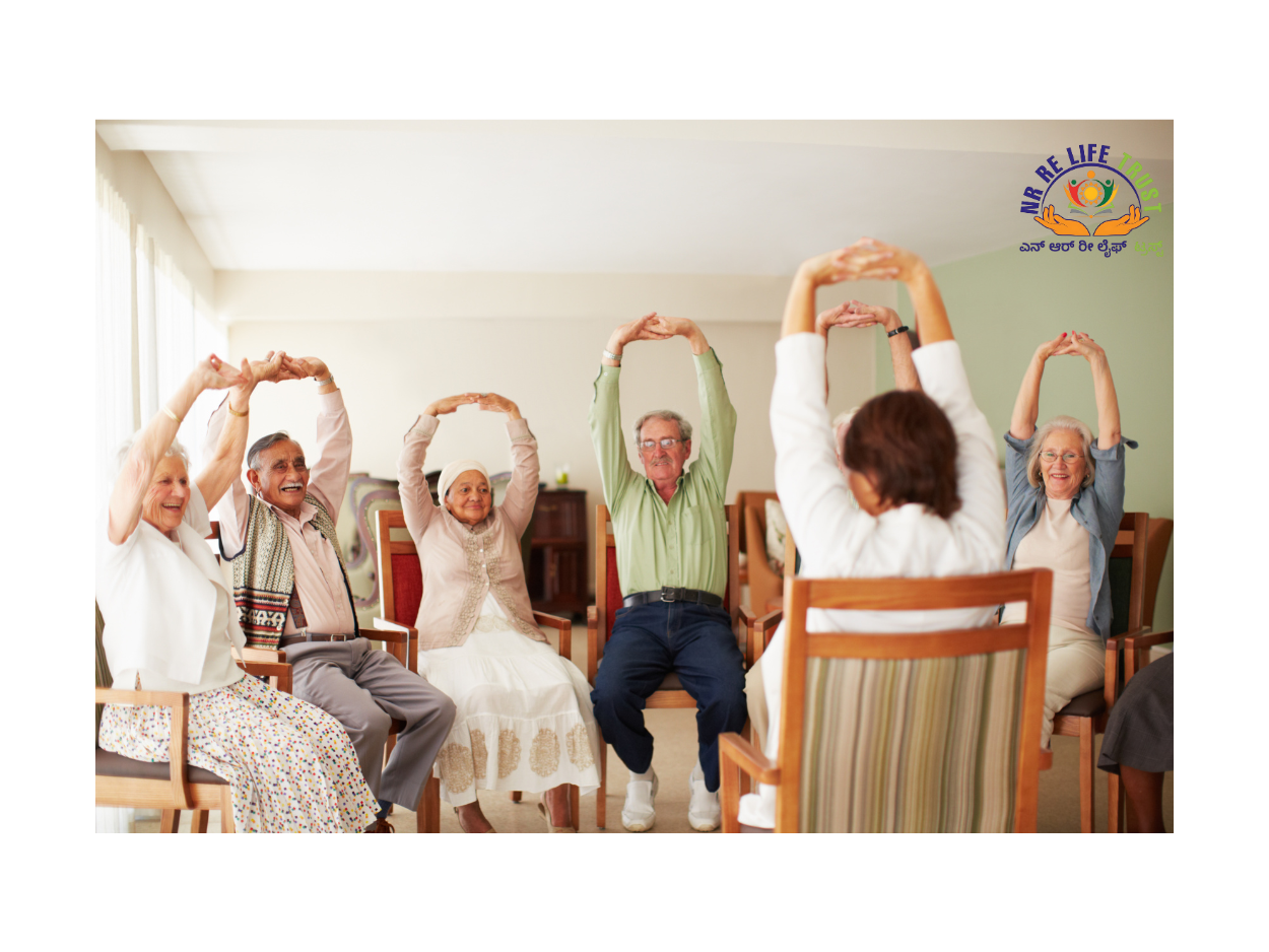 Seniors engaging in activities